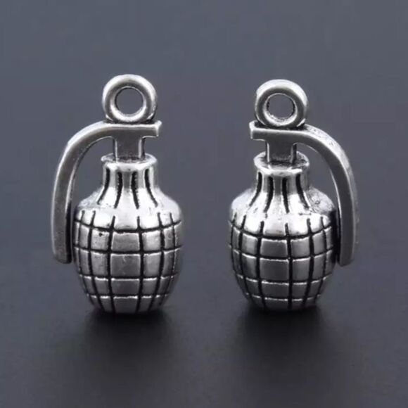 Dainty, Faux Grenade, Charm & Wax Cord, Adjustable Rope - Picture 8 of 11